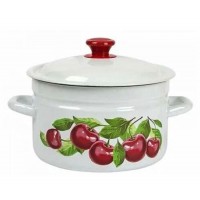 Кастрюля эмалированная КМЗ Вишневый сад 5л (41804-162/6-У4)