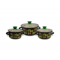 Набор посуды эмалированной КМЗ Бантики-1-Экстра 6 предметов