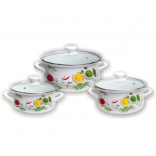 Набор посуды эмалированной КМЗ Куркума-1-Экстра 6 предметов