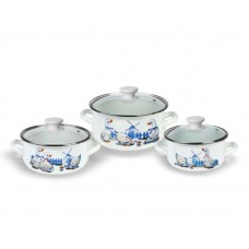 Набор посуды эмалированной КМЗ На полянке-1-Экстра 6 предметов