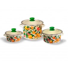 Набор посуды эмалированной КМЗ Цитрус-5-1-Люкс 6 предметов