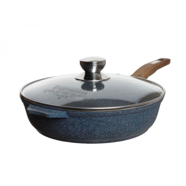 Сковорода с крышкой Мечта Premium blue алюминиевая с антипригарным покрытием 26см (с26903)