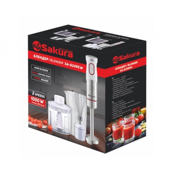Блендер погружной Sakura SA-6249SW 1000Вт белый