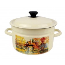Кастрюля эмалированная КМЗ Старая мельница 5л (41804-162/6-У4)