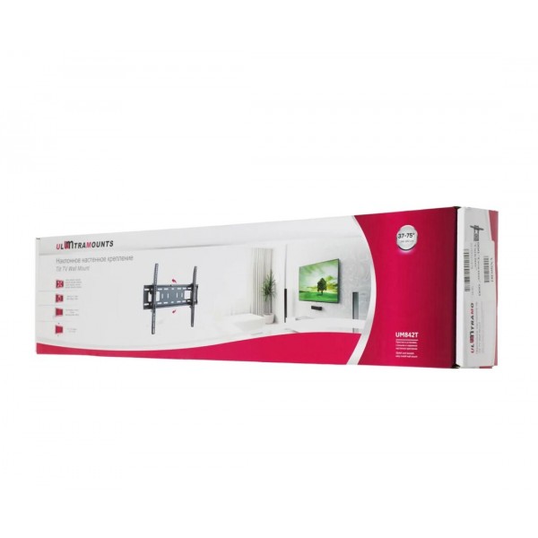 Кронштейн Ultramounts UM842T 37-75 настенный, наклон, черный