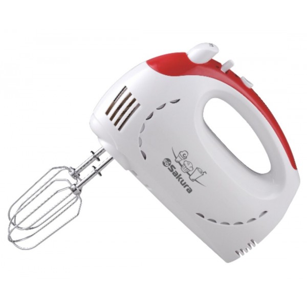 Миксер Sakura SA-6319R 350Вт белый/красный