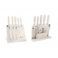 Набор ножей и кухонных аксессуаров 11 предметов Zeidan Z-3120 с подставкой