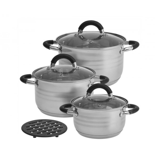 Набор посуды Webber BE-635/6 6 предметов + подставка